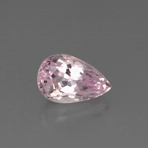 Kunzita rosa natural 5,74ct, formato de pêra, VS