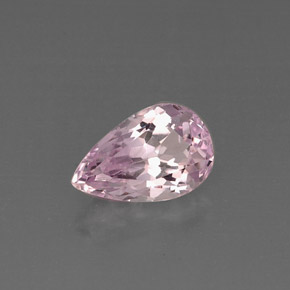 Kunzita rosa natural 5,74ct, formato de pêra, VS