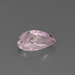 Kunzita rosa natural 5,74ct, formato de pêra, VS