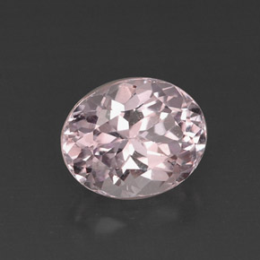 Kunzita rosa natural 8,64ct, corte oval, VS