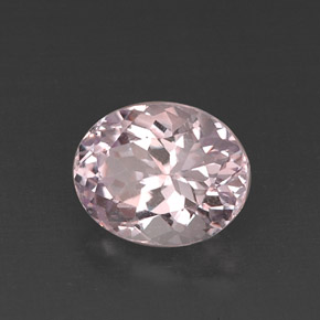 Kunzita rosa natural 8,64ct, corte oval, VS