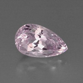 Kunzita rosa natural 8,39ct, formato de pêra, VVS