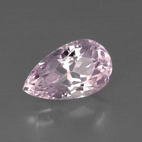 Kunzita rosa natural 8,39ct, formato de pêra, VVS
