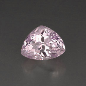 Kunzita rosa natural 8,49ct, trillion, VS