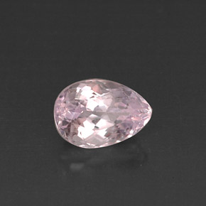 Kunzita rosa natural 4,00ct, formato de pêra, VS