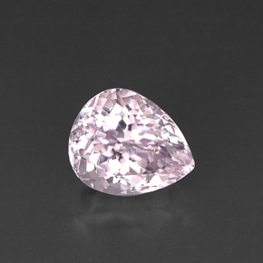 Kunzita rosa natural 6,11ct, formato de pêra, VVS-VS