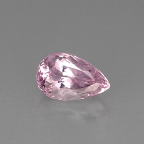 Kunzita rosa natural 6,07ct, formato de pêra, VS