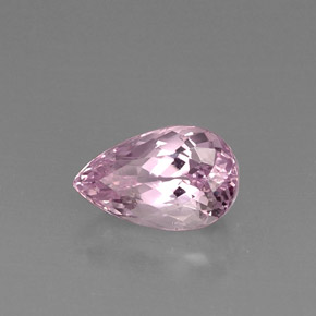 Kunzita rosa natural 6,07ct, formato de pêra, VS