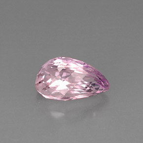 Kunzita rosa natural 6,07ct, formato de pêra, VS