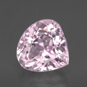 Kunzita rosa natural 4,51ct, formato de pêra, VVS-VS