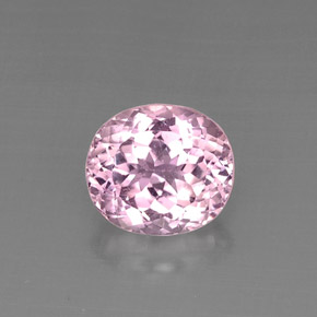 Kunzita rosa natural 7,92ct, corte oval, VS