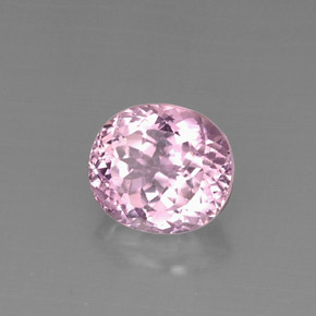Kunzita rosa natural 7,92ct, corte oval, VS