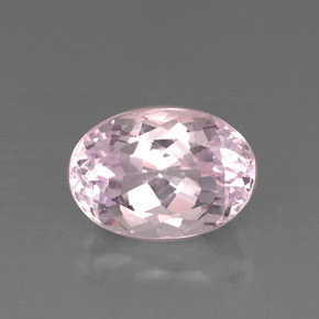 Kunzita rosa natural 8,31ct, corte oval, VS