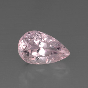 Kunzita rosa natural 9,14ct, formato de pêra, VS