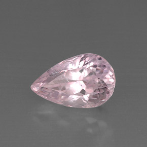 Kunzita rosa natural 9,14ct, formato de pêra, VS