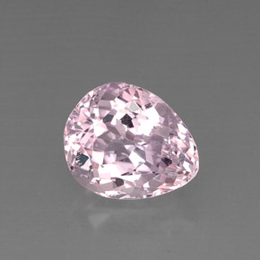 Kunzita rosa natural 9,78ct, formato de pêra, VS