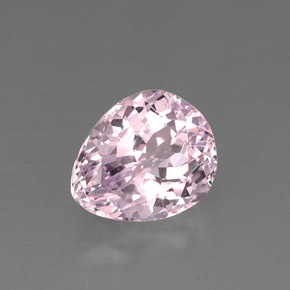 Kunzita rosa natural 9,78ct, formato de pêra, VS