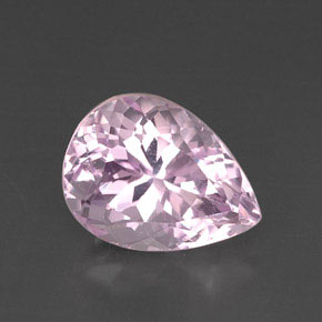 Kunzita rosa natural 13,68ct, formato de pêra, VVS-VS
