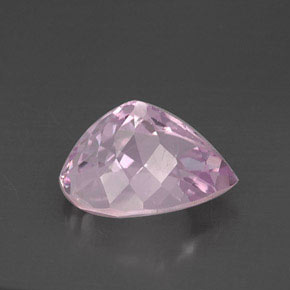 Kunzita rosa natural 13,68ct, formato de pêra, VVS-VS