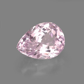 Kunzita rosa natural 5,99ct, formato de pêra, VS