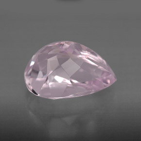 Kunzita rosa natural 5,60ct, formato de pêra, VVS