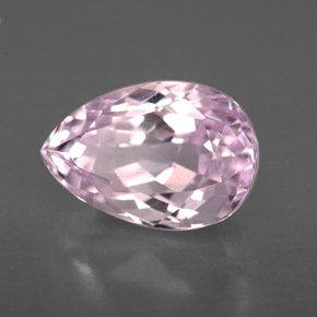 Kunzita rosa natural 4,52ct, formato de pêra, VVS-VS