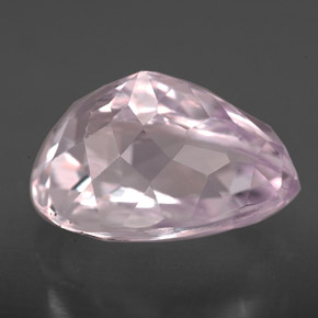 Kunzita rosa natural 6,41ct, formato de pêra, VVS-VS