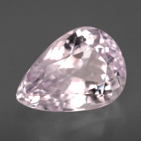 Kunzita rosa natural 7,17ct, formato de pêra, VS