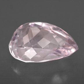 Kunzita rosa natural 7,17ct, formato de pêra, VS