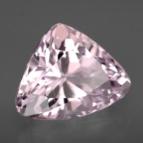 Kunzita rosa natural 7,41ct, trillion, VVS-VS