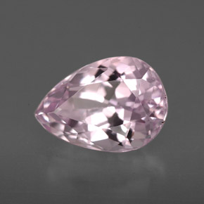 Kunzita rosa natural 3,86ct, formato de pêra, VVS