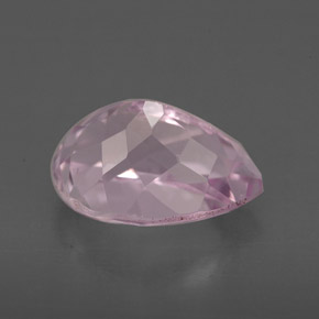 Kunzita rosa natural 3,86ct, formato de pêra, VVS