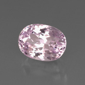 Kunzita rosa natural 6,71ct, corte oval, VVS