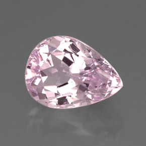 Kunzita rosa natural 8,81ct, formato de pêra, IF