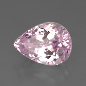 Kunzita rosa natural 8,81ct, formato de pêra, IF