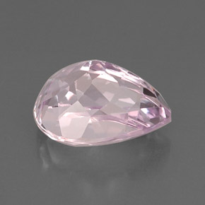 Kunzita rosa natural 8,81ct, formato de pêra, IF