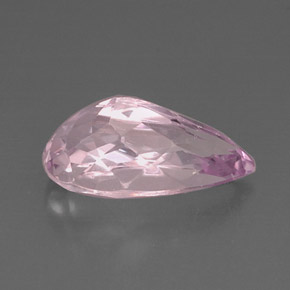 Kunzita rosa natural 6,58ct, formato de pêra, VVS