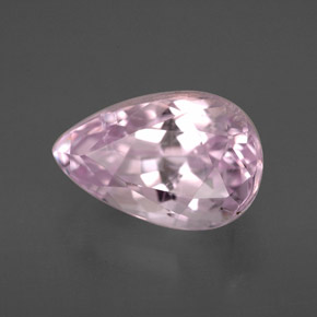 Kunzita rosa natural 4,55ct, formato de pêra, VS