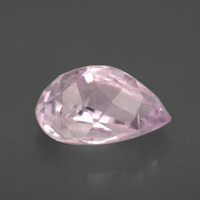 Kunzita rosa natural 4,55ct, formato de pêra, VS