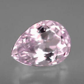 Kunzita rosa natural 5,78ct, formato de pêra, VVS-VS