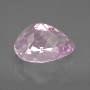 Kunzita rosa natural 5,22ct, formato de pêra, VVS