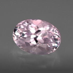 Kunzita rosa natural 5,64ct, corte oval, VVS