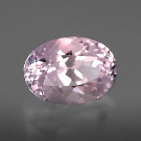 Kunzita rosa natural 5,64ct, corte oval, VVS
