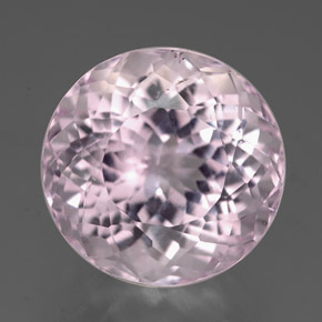 Kunzita rosa natural 7,90ct, corte redondo, VS