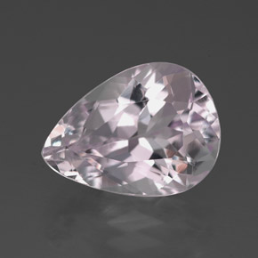 Kunzita rosa natural 5,12ct, formato de pêra, VVS