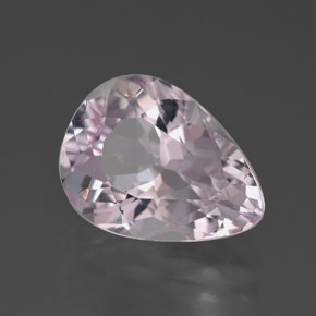 Kunzita rosa natural 5,12ct, formato de pêra, VVS