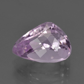 Kunzita rosa natural 5,56ct, formato de pêra, VS