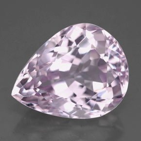 Kunzita rosa natural 10,05ct, formato de pêra, VVS