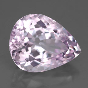 Kunzita rosa natural 10,05ct, formato de pêra, VVS