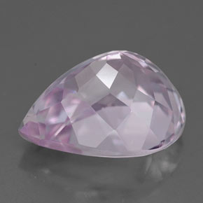 Kunzita rosa natural 10,05ct, formato de pêra, VVS